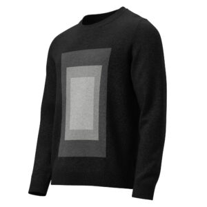 A Sizes - Dark - Jacquard Knitted crew neck sweater