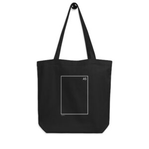 A5 - White Outline - Medium organic tote bag