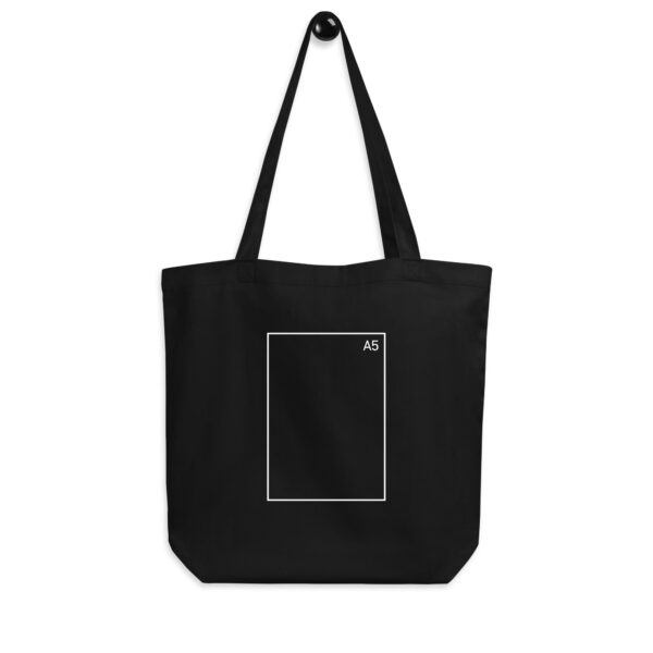 A5 - White Outline - Medium organic tote bag - Image 2