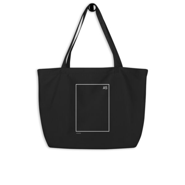 A5 - White Outline - Large organic tote bag - Image 2