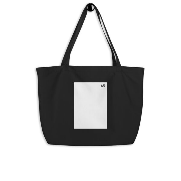 A5 - Solid White - Large organic tote bag - Image 2