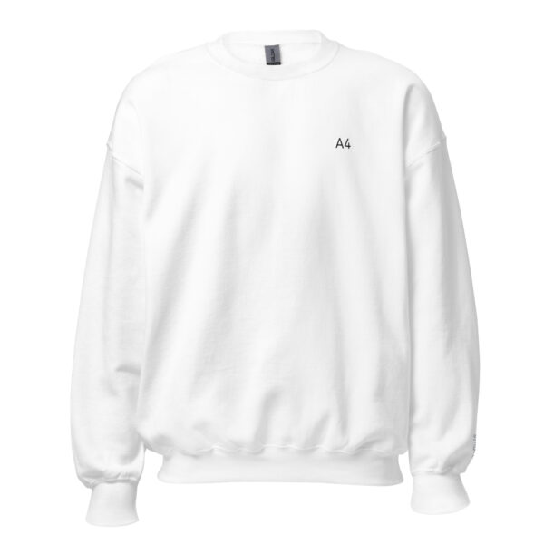 A4 - White Sweater - Solid Black - Image 2