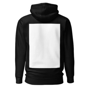A3 Black Hoodie - Solid White