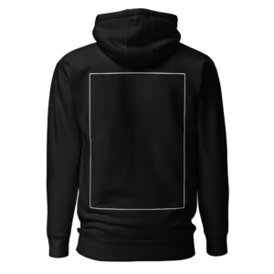A3 Black Hoodie - White Outline