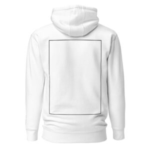 A3 White Hoodie - Black Outline