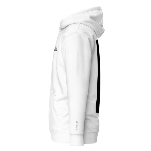 A3 White Hoodie - Solid Black - Image 3