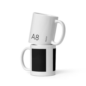 A8 - Solid Black - White Glossy Mug