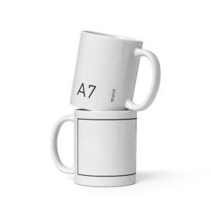 A7 - Black Outline - White Glossy Mug