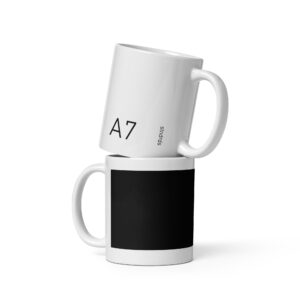 A7 - Solid Black - White Glossy Mug