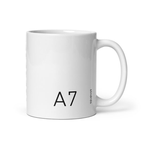 A7 - Solid Black - White Glossy Mug - Image 4