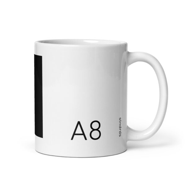 A8 - Solid Black - White Glossy Mug - Image 4